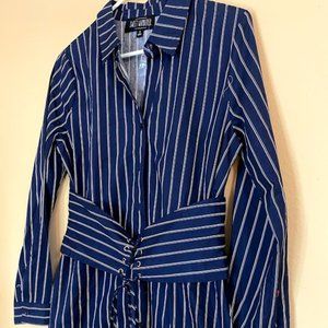 Navy Blue, Button-up Dress Shirt, Size M